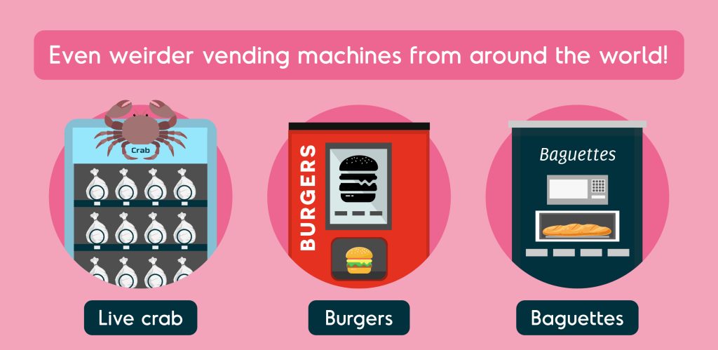 Weird vending machines from around the world graphic
